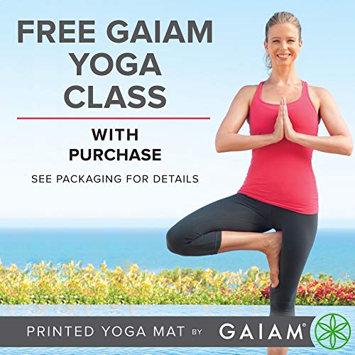 Gaiam Yoga Mat - Premium 5mm Print Thick Non Slip Exercise & Fitness Mat for All Types of Yoga, Pilates & Floor Workouts (68" x 24" x 5mm) - Image 5