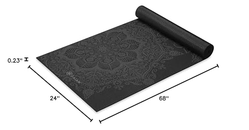 Gaiam Yoga Mat - Premium 6mm Print Extra Thick Non Slip Exercise & Fitness Mat for All Types of Yoga, Pilates & Floor Workouts (68"L x 24"W x 6mm Thick) - Image 7