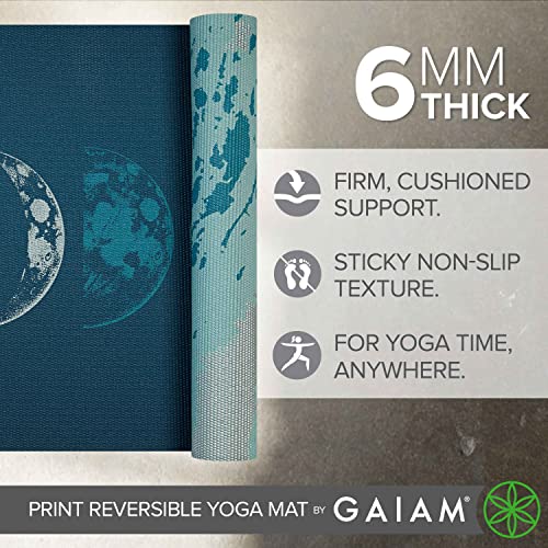 Gaiam Yoga Mat - Premium 6mm Print Reversible Extra Thick Non Slip Exercise & Fitness Mat for All Types of Yoga, Pilates & Floor Workouts (68" x 24" x 6mm Thick) - Image 4