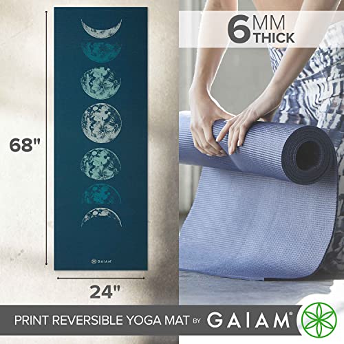 Gaiam Yoga Mat - Premium 6mm Print Reversible Extra Thick Non Slip Exercise & Fitness Mat for All Types of Yoga, Pilates & Floor Workouts (68" x 24" x 6mm Thick) - Image 5