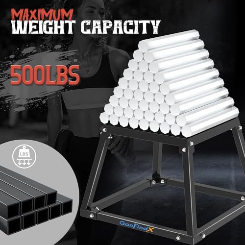 GanFindX Steel Plyometric Jump Box,12/18 Inch Heavy Duty Plyo Platform, Non-Slip Workout Step Box for Home Gym, Agility, Strength & Conditioning Training - Image 3