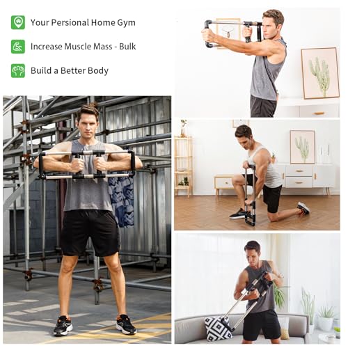 GoFitness Push Down Bar Machine - Chest Expander at Home Workout Equipment for Chest, Arm, Shoulder, Abs and Back - Portable Upper Body Trainer for Home, Travel or Outdoors - Image 3