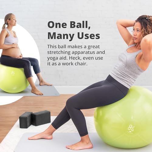 Greater Goods Yoga Ball Anti-Burst Exercise Ball for Pilates, Stability, Pregnancy & Workouts, Includes Pump, in Multiple Sizes and Colors - Image 3