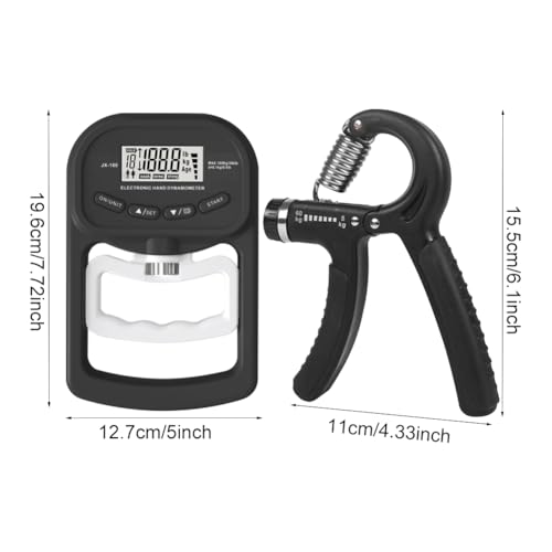 Grip Strength Trainer 396lbs/180kg,Digital Grip Strength Tester with LCD Display,Hand Dynamometer Grip Strength Trainer,Electronic Hand Grip Strength Tester,for Home School Use - Image 3