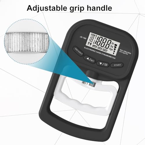 Grip Strength Trainer 396lbs/180kg,Digital Grip Strength Tester with LCD Display,Hand Dynamometer Grip Strength Trainer,Electronic Hand Grip Strength Tester,for Home School Use - Image 5