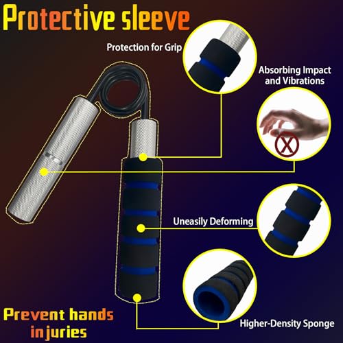 Grip Strength Trainer Set,50-300LB Hand Grip Strengthener,Hand Forearm strengthener 6 Pack, Workout equipment,Strength Training Exercisefor Hand Arm Forearm Wrist Finger - Image 3