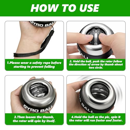 Grip Strength Trainer, Torque Ball & Vital Wrist Ball for Forearm Workout,Portable Fitness Equipment for Men & Women - Image 6