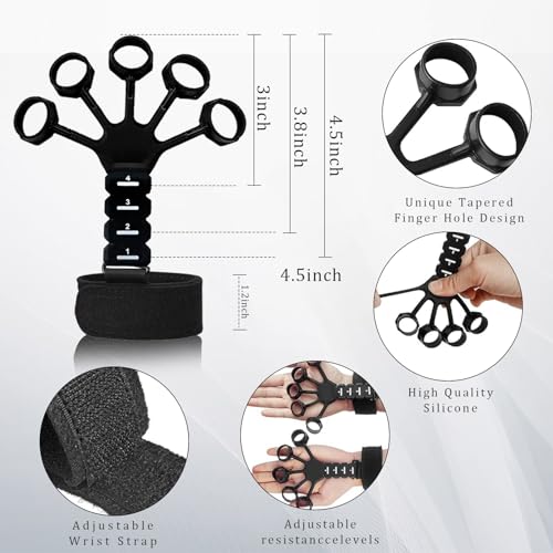 Grip Trainers, Including Forearm Strengtheners, Finger Trainers, Mechanical Counting Grips, Grip Balls, Hand Grippers, Strengthening Devices for Strength Training, Grip Improvement and Hand Exercises (5-Pack) - Image 3