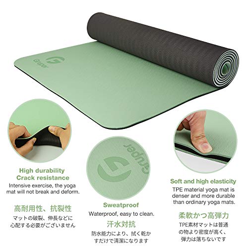 Gruper Yoga Mat Non Slip, Eco Friendly Fitness Exercise Mat with Carrying Strap,Pro Yoga Mats for Women,Workout Mats for Home, Pilates and Floor Exercises - Image 5