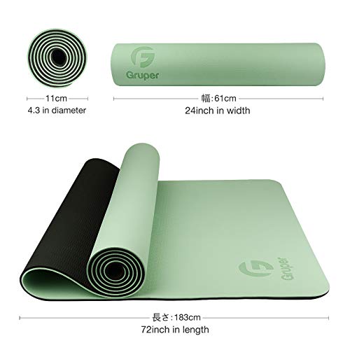 Gruper Yoga Mat Non Slip, Eco Friendly Fitness Exercise Mat with Carrying Strap,Pro Yoga Mats for Women,Workout Mats for Home, Pilates and Floor Exercises - Image 6