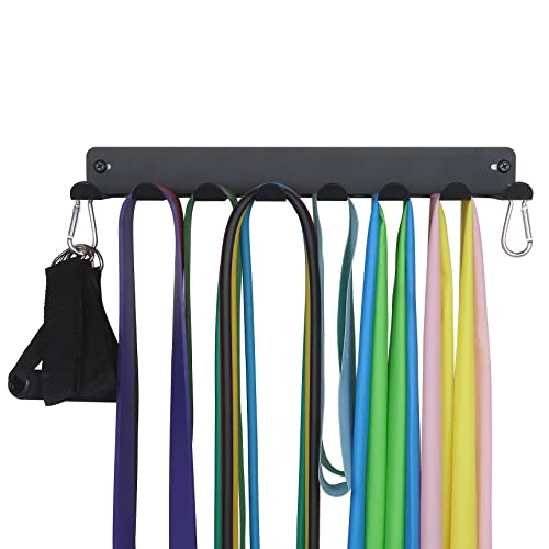 Gym Storage Rack Resistance Band Rack Wall Mount Barbell Rack Heavy Duty Home Gym Storage Rack for Gym Equipment, Exercise Bands, Lifting Belts and Jump Ropes, Gym Accessories - Image 3