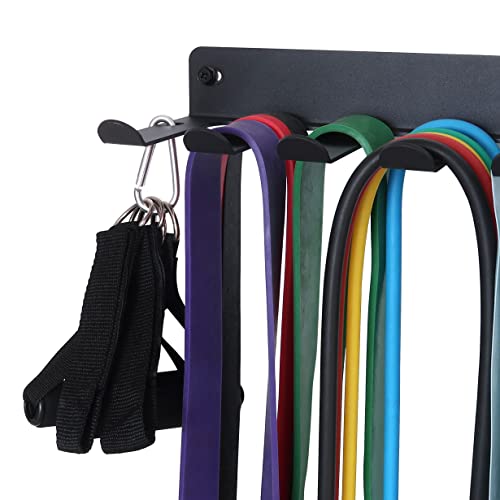 Gym Storage Rack Resistance Band Rack Wall Mount Barbell Rack Heavy Duty Home Gym Storage Rack for Gym Equipment, Exercise Bands, Lifting Belts and Jump Ropes, Gym Accessories - Image 5