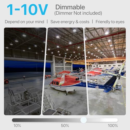 HYPERLITE UFO Led High Bay Light 150W 21,750lm 5000K 1-10V Dimmable High Bay Led Lights UL Listed US Hook 5' Cable Led High Bay Lights Alternative to 650W MH/HPS for Gym Factory Warehouse - Image 4