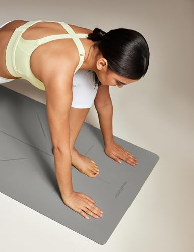 Heathyoga Eco Friendly Non Slip Yoga Mat, Body Alignment System, SGS Certified TPE Material - Textured Non Slip Surface and Optimal Cushioning,72"x 26" Thickness 1/4" - Image 7