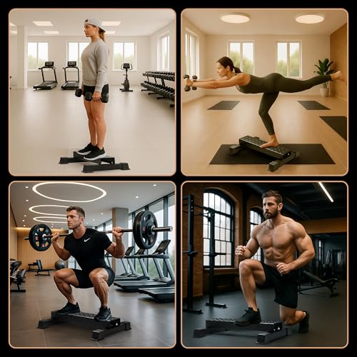 Heavy Duty 4-in-1 Calf Raise Machine & Squat Wedge Board - Anti-Slip Steel Calf Raise Block, Calf Stretcher, Foot Wedge for Home Gym, Calf and Leg Workout Equipment - Image 8
