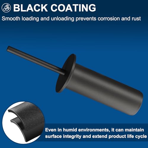 Heavy-Duty Black Weight Stack Pin Extender for Home Gym & Commercial Cable Machines, High-Strength Steel with Spring Clip Collar, 133LBS Max Load, Fits 2" Olympic Weight Plates - Image 4