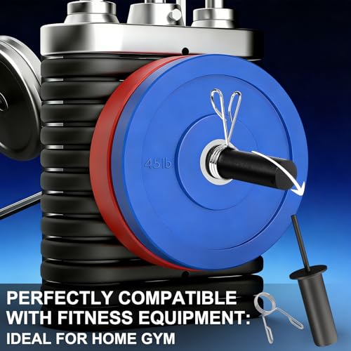 Heavy-Duty Black Weight Stack Pin Extender for Home Gym & Commercial Cable Machines, High-Strength Steel with Spring Clip Collar, 133LBS Max Load, Fits 2" Olympic Weight Plates - Image 5