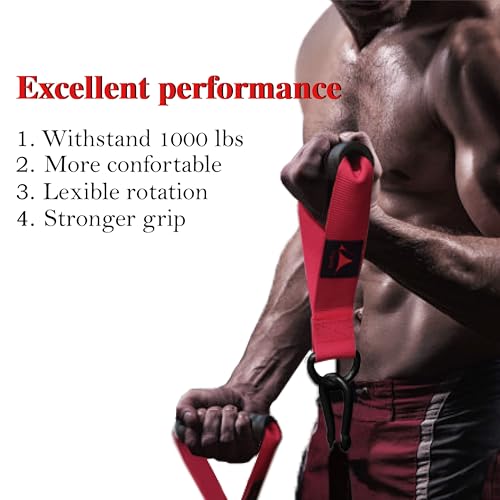 Heavy Duty Exercise Handles, Ultra-Durable Rubber Workout Grip Attachments for Cable Machines, LAT Pulldown, Resistance Bands, Home Gym and Commercial Fitness Equipment - Image 4