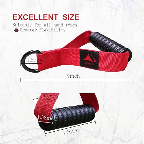 Heavy Duty Exercise Handles, Ultra-Durable Rubber Workout Grip Attachments for Cable Machines, LAT Pulldown, Resistance Bands, Home Gym and Commercial Fitness Equipment - Image 6