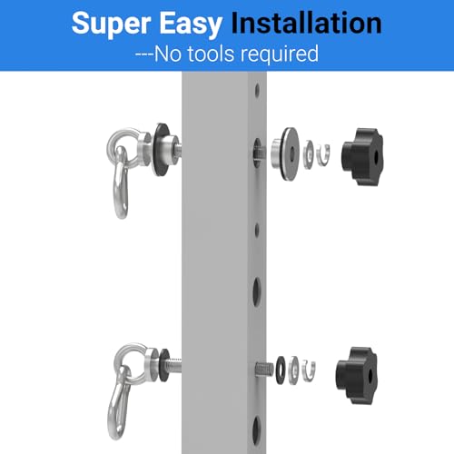 Heavy-Duty Power Rack Attachments, Quick-Install Home Gym Accessories for 2x2, 2x3 & 3x3 Power Racks, Fits 1/2", 5/8" & 1" Holes - Image 4