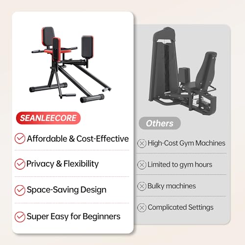 Hip Abductor Machine for Home Gym | Glute & Thigh Exercise Equipment, Outer Thigh Sculpting, Glute Machine for Women, Leg Abductor Machine, Booty Builder for Butt Workout - Image 7