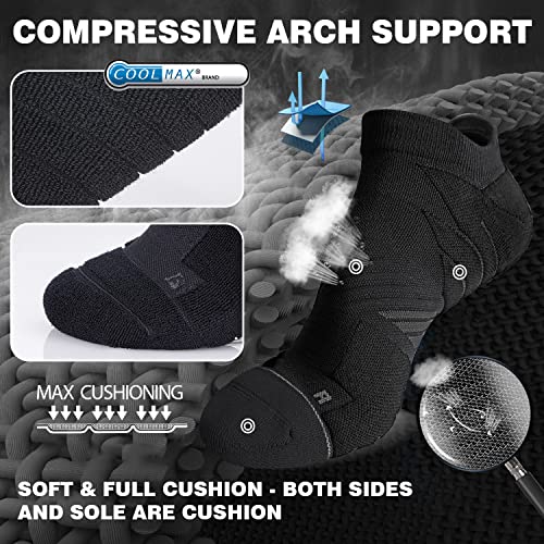 Hylaea No Show Running Athletic Anti-Blister Wicking Coolmax Socks, Seamless Anti-odor - Image 6