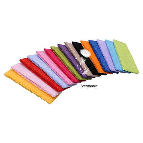 INNOLIFE 15 PCS Ultra Thin Sweatband for Women, Yoga Headbands, Soft Cotton Sweatbands Fabric Headbands for Indoor Outdoor Yoga Exercise Fitness - Image 4