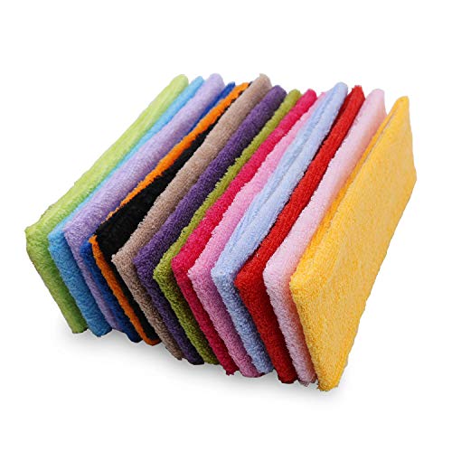 INNOLIFE 15 PCS Ultra Thin Sweatband for Women, Yoga Headbands, Soft Cotton Sweatbands Fabric Headbands for Indoor Outdoor Yoga Exercise Fitness - Image 5