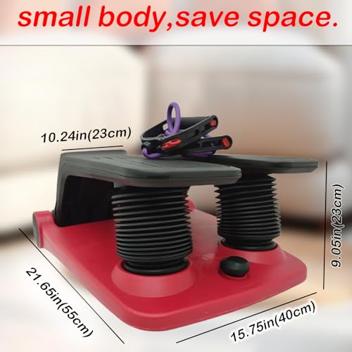 INTBUYING Mini Twist Stepper for Exercise Workout at Home with Resistance Bands Quiet Step Machine Portable with LCD Monitor and Non-Slip Pedals for Gym Home - Image 8