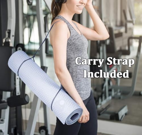 IUGA Yoga Mat Thick Non Slip Anti-tear Pilates Mat Eco Friendly Hot Yoga Mats for Workout & Exercise(72"x 24"x 6mm) - Image 6