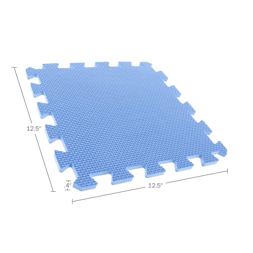 Interlocking Floor Mats - 8-Piece Nontoxic Exercise Mat or Play Mat for Toddlers, Babies or Kids - Foam Padding for Home Gym by Stalwart (Multicolor) - Image 8