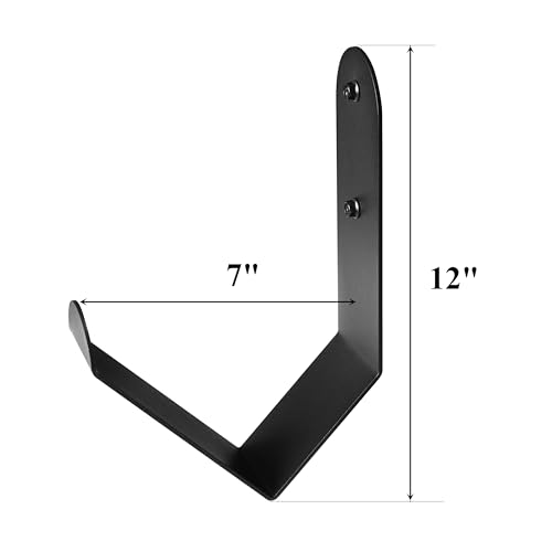 Iron Battle Rope Storage Rack, Wall Mount, Black, 1 Count, Minimalist Style, Solid Pattern, 2.9" x7.5" x11.4", 10kg Max Weight, Home, Garage, Commercial Gym - Image 4