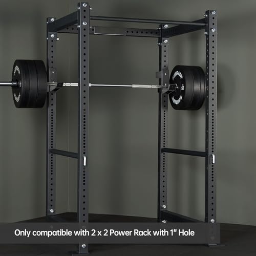 J Hooks for 2" x 2" Power Rack, Rubber Pad J-Hook for Power Cage, Bottom Reinforced Steel J Cups for Squat Rack, Heavy Duty Barbell Holder, Black - Image 8