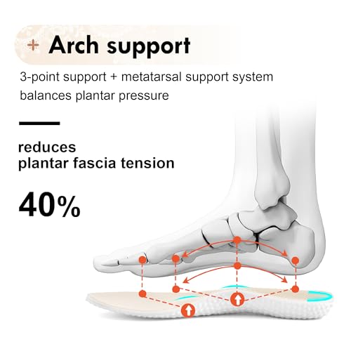 JACKSHIBO Women's Ribbon Lace-Up Fashion Sneakers Arch Support Gum Sole Tennis Walking Shoes with Memory Foam - Image 5