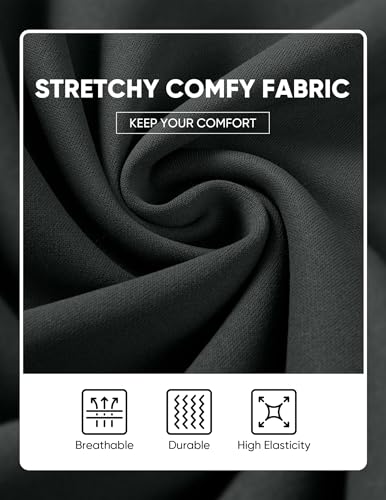 JMIERR Mens Baggy Pants Drawstring Stretch Loose Fit Wide Leg Streetwear Pants with Pockets - Image 8