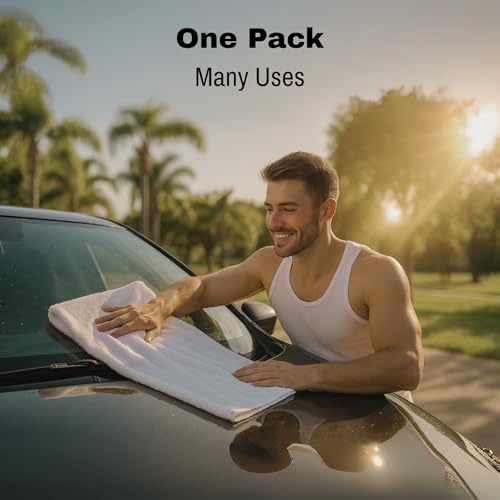 JMR White Bath Towels Bulk Pack of 12 (22x44) - 100% Cotton Lightweight & Quick-Dry Cotton Towels for Hotel, Rental Properties, Gym & Commercial Use - Image 3