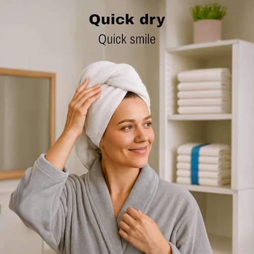 JMR White Bath Towels Bulk Pack of 12 (22x44) - 100% Cotton Lightweight & Quick-Dry Cotton Towels for Hotel, Rental Properties, Gym & Commercial Use - Image 5