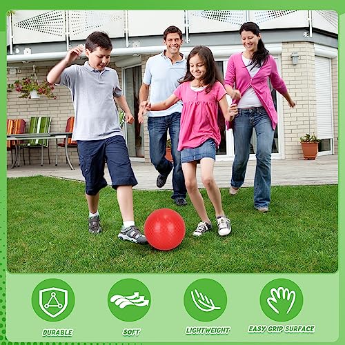 Jerify 10 Pcs Dodgeball Playground Balls Colorful Bouncy Balls Inflatable PVC Play Kickball Dodgeballs for Adults in Games, Gym, Yoga Exercises, School Party Supplies - Image 4