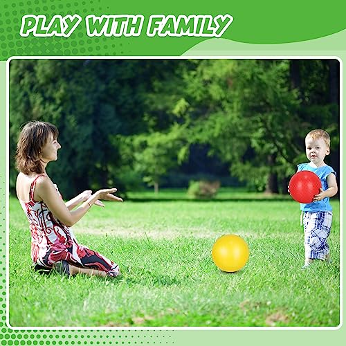 Jerify 10 Pcs Dodgeball Playground Balls Colorful Bouncy Balls Inflatable PVC Play Kickball Dodgeballs for Adults in Games, Gym, Yoga Exercises, School Party Supplies - Image 5