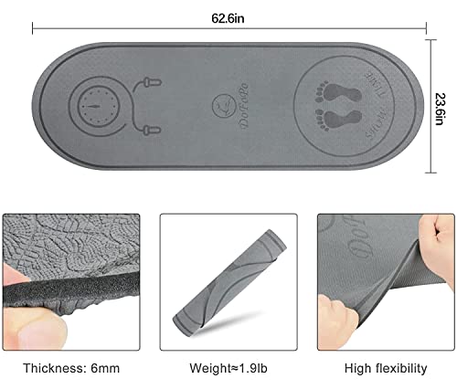 Jump Rope Mat 71"/63"x24" Larger Non-Slip Indoor Outdoor Exercise Fitness Mat, High-Density Workout Shock Absorption for Home Gym Flooring Concrete Jumping Rope - Image 3