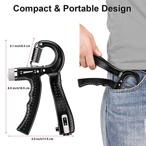 KDG Hand Grip Strengthener 2 Pack Adjustable Resistance 10-130 lbs Forearm Exerciser,Grip Strength Trainer for Muscle Building and Injury Recovery for Athletes - Image 6