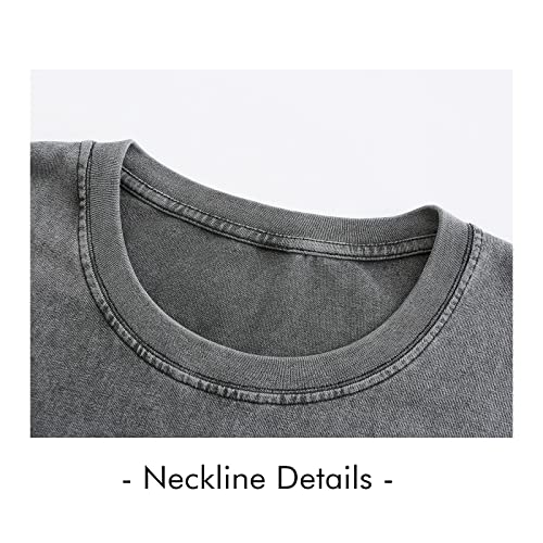 KEEPSHOWING Mens Oversized T Shirts Acid Wash Loose Fit Vintage Washed Tee Shirt Short Sleeve Streetwear Casual T-Shirts - Image 7