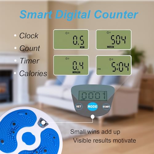 KYTO Waist Twister Disc – Core Trainer Board with Digital Counter, Ab Workout Equipment with 360° Rotation, Non-Slip Foot Massage Design for Home, Office Fitness - Image 4