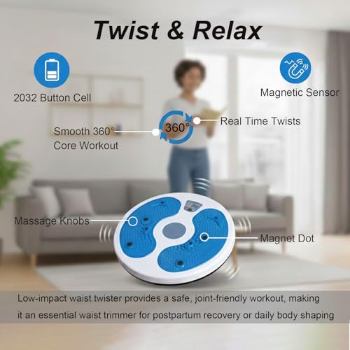 KYTO Waist Twister Disc – Core Trainer Board with Digital Counter, Ab Workout Equipment with 360° Rotation, Non-Slip Foot Massage Design for Home, Office Fitness - Image 5