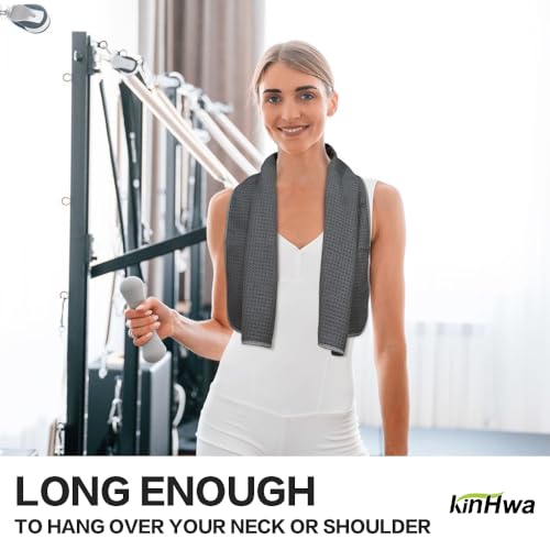KinHwa Gym Towels - Absorbent Wicking Workout Towels, Quick Dry & Compact, Ideal for Yoga, Fitness, Treadmill or Indoor Bike - Image 4