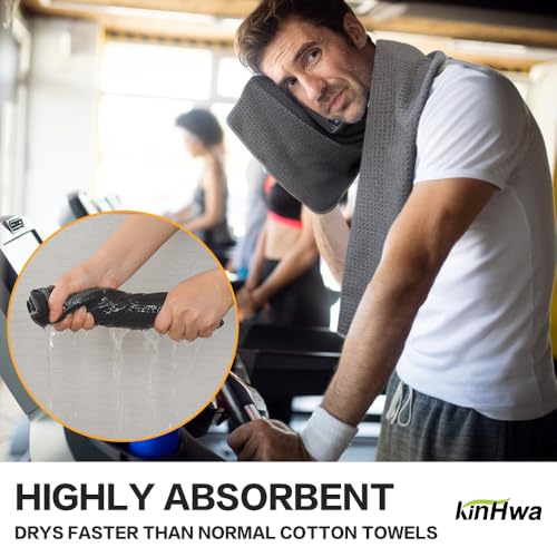 KinHwa Gym Towels - Absorbent Wicking Workout Towels, Quick Dry & Compact, Ideal for Yoga, Fitness, Treadmill or Indoor Bike - Image 5