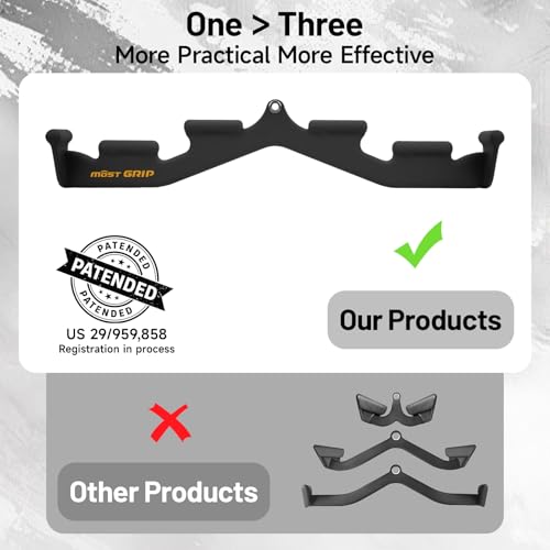 LAT Pull Down Bar with 6 Ergonomic Handles, Neutral Grip LAT Pulldown Attachments for Whole Back Training, Wide Grip LAT Pulldown Bars for Home Gym Cable - Image 3