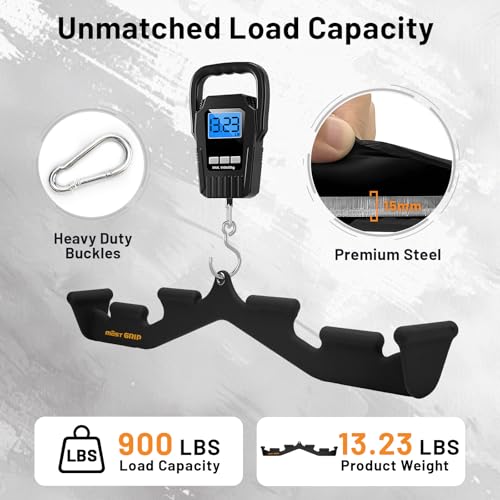 LAT Pull Down Bar with 6 Ergonomic Handles, Neutral Grip LAT Pulldown Attachments for Whole Back Training, Wide Grip LAT Pulldown Bars for Home Gym Cable - Image 7