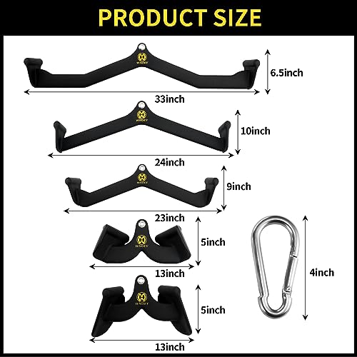 LAT Pulldown Attachment,Back Tricep Bar Strength Training,Handle Grips LAT Pull Down Bar Press Down Exercises,Cable Machine Accessories, Cable Back Attachments for Home Gym - Image 3