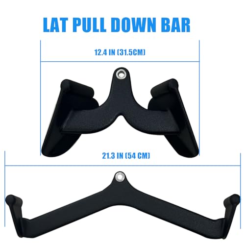 LAT Pulldown Attachments, LAT Bar Cable Machine Attachment,T-bar V-bar, LAT Pull Down Bars, Back Tricep Bar Strength Training Handle for Home Gym Fitness - Image 3
